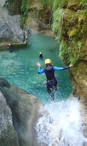 canyoning Descente du canyon de Barbaira dans les Alpes Maritimes à côté de Nice dans le 06.