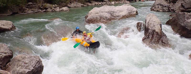 Descente en kayak sportif sur le Verdon ou la Vesubie