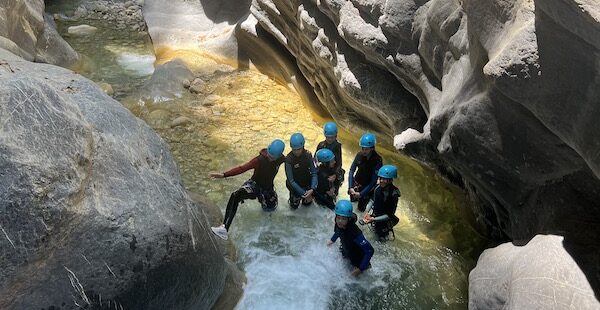 Canyoning of Cramassouri for family and kids close to Nice.