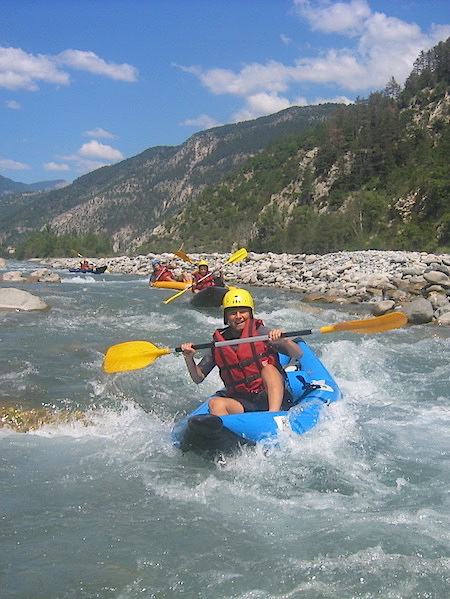 Descente en kayak découverte sur la rivière du Var dans les Alpes Maritimes 06 NIce.