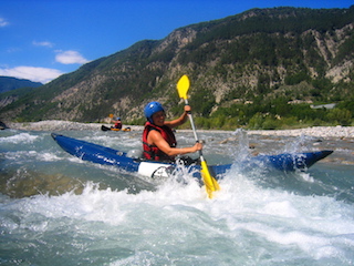 Kayak decouverte sur la rivière du Var à Nice Puget-théniers Entrevaux