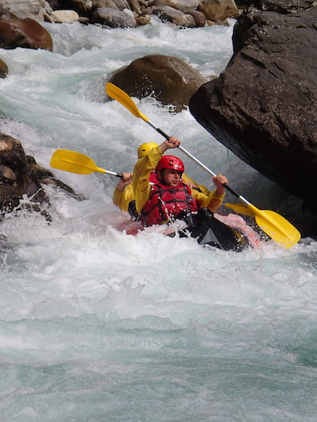 Descente en kayak sportif des Gorges de la vésubie dans les Alpes Maritimes 06 Nice.