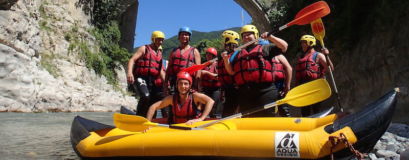 Découverte du kayak sur le Var à Entrevaux.