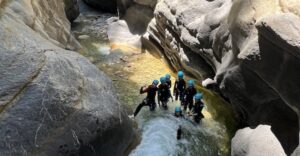 Canyon de Cramassouri pour les enfants et les familles dans la vallée de la Tinée à côté de Nice en région Paca.