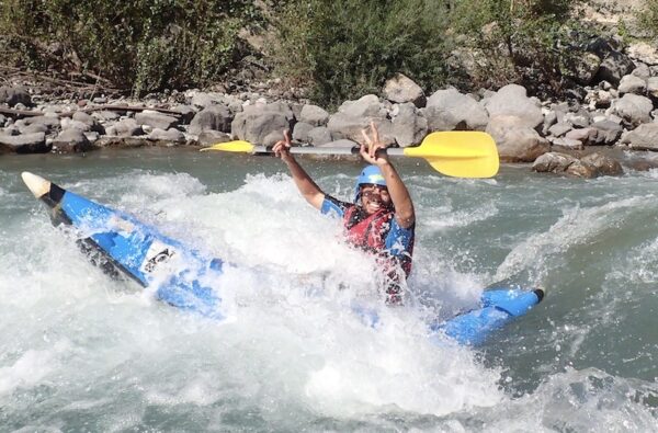 descente sportiver en kayak dans les gorges de la vesubie