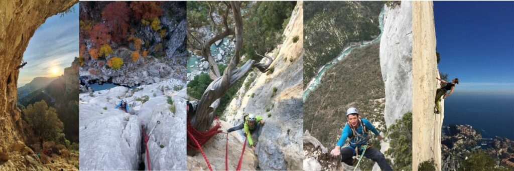 escalade-grande-voie-nice-moniteur Escalade en grande voie encadrée par un guide à Nice