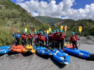 descente du Var en kayak avec une colonie de vacances